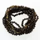 10 Raw Dark BAROQUE Baltic amber teething necklaces 28cm