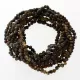 10 Raw Dark BAROQUE Baltic amber teething necklaces 33cm