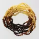 10 Raw Rainbow BAROQUE Baby teething Baltic amber necklaces 32cm