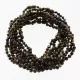 10 Dark BAROQUE teething Baltic amber necklaces 32cm