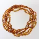 5 Cognac BEANS Baltic amber adult wholesale necklaces 45cm