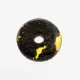 Donut shape Baltic amber pendant medallion