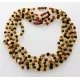 5 Raw Multi BAROQUE beads Baltic amber adult necklaces 55cm