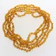 5 Raw Honey BAROQUE Baltic amber adult necklaces 45cm