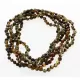 5 Raw Dark ROUND beads Baltic amber adult necklaces 45cm