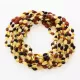 10 Multi BEANS Baby teething Baltic amber necklaces 32cm