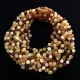 10 Raw Multi BAROQUE Baltic amber teething necklaces 33cm