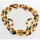 4 Big Multi BEANS Baltic amber adult necklaces 55cm