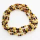 5 Big Raw Multi BAROQUE children Baltic amber necklaces 40cm