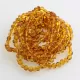 10 Honey BAROQUE Baltic amber adult stretch bracelets 19cm