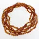 5 Cognac BAROQUE Baltic amber adult necklaces 45cm